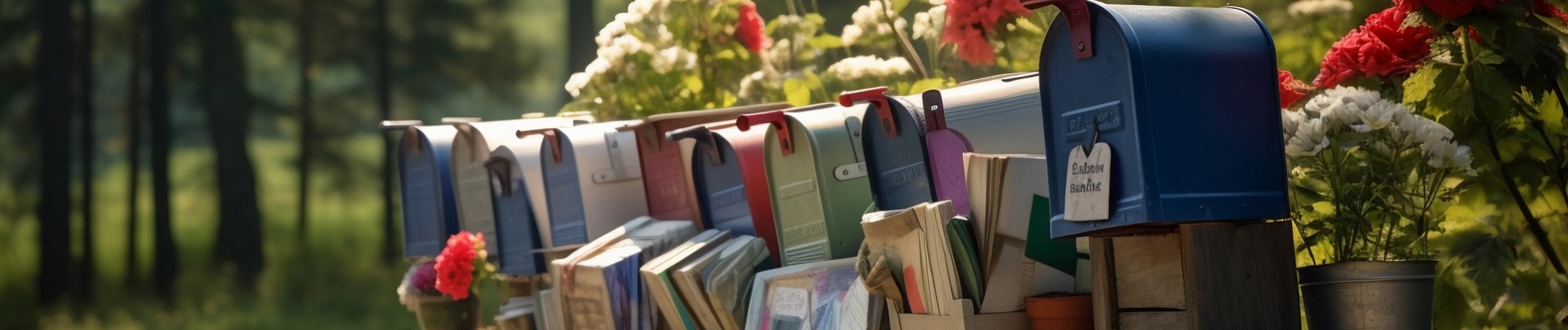 brievenbussen op een rij